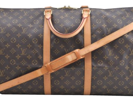 Authentic Louis Vuitton Monogram Keepall Bandouliere 60 M41412 Boston Bag J8068 Online now