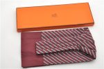 Authentic HERMES Ascot Tie Necktie Chain Pattern Silk Purple Box 2989E Online Hot Sale