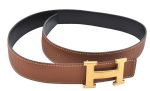 Authentic HERMES Constance Leather Belt Size 70cm 27.6  Brown Balck 5952C Online Sale