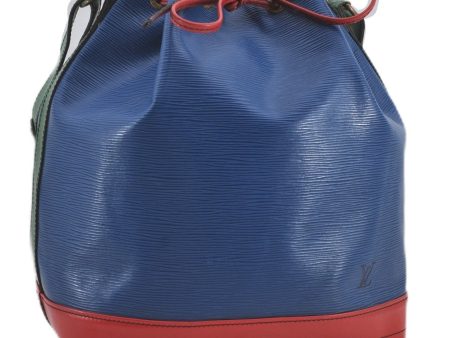 Louis Vuitton Epi Noe Tricolor Blue x Red x Green M44082 Drawstring Bag 9566E Discount