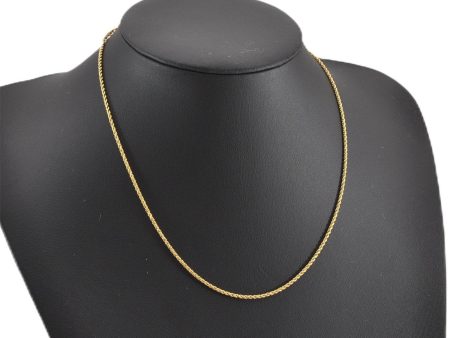 Authentic Christian Dior Gold Tone Chain Necklace CD 1641G Online Sale