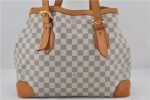 Auth Louis Vuitton Damier Azur Hampstead MM Shoulder Tote Bag N51206 LV 2593E For Cheap