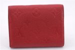 Auth Louis Vuitton Monogram Empreinte Portefeuille Victorine Wallet Red LV 0362F Hot on Sale