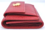 Authentic GUCCI GG Marmont Double G Trifold Wallet Leather 523277 Red J7726 Online Sale