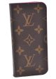 Authentic Louis Vuitton Monogram Folio Iphone 7 8 Case Pink M61906 LV 1079E Supply