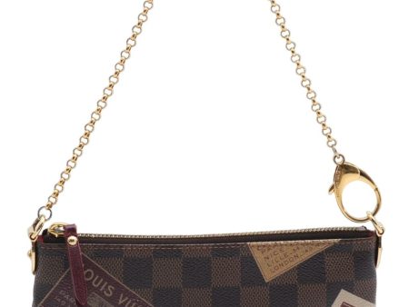 Authentic Louis Vuitton Damier Pochette Mira MM Accessory Pouch N63080 LV 2594E For Sale