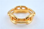 Authentic HERMES Scarf Ring Circle Design Gold Tone J7493 Online Hot Sale