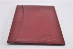 Authentic Cartier Must de Cartier Card Case Purse Enamel Bordeaux Red 1472F Discount