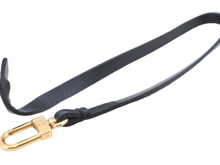 Authentic Louis Vuitton Leather Strap Black LV 6365B For Discount