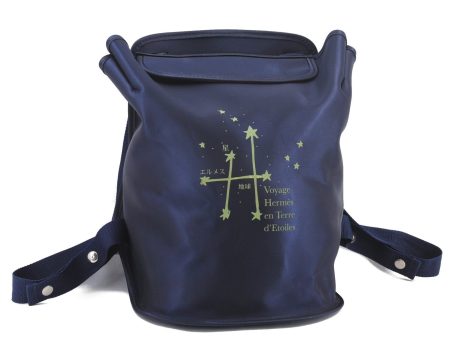 Authentic HERMES Sherpa Backpack to the Stars Exhibition 2000 Limited Navy 0437F Hot on Sale