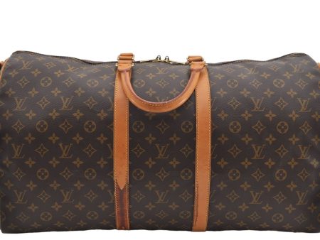 Auth Louis Vuitton Monogram Keepall Bandouliere 55 Boston Bag M41414 LV 3164E Sale