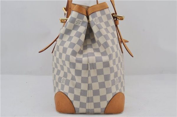 Auth Louis Vuitton Damier Azur Hampstead MM Shoulder Tote Bag N51206 LV 2593E For Cheap