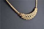 Authentic Christian Dior Gold Tone Rhinestone Chain Pendant Necklace CD 1376G Discount