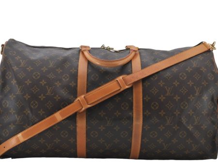 Authentic Louis Vuitton Monogram Keepall Bandouliere 60 M41412 Boston Bag 7573E Online now