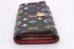 Auth Louis Vuitton Monogram Multicolor Multicles 4 Key Case M93732 Black 0355F Fashion