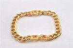 Authentic GIVENCHY Vintage Rhinestone Chain Bracelet Gold Tone 1304G For Sale