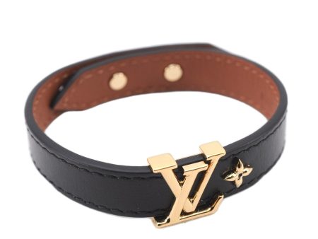 Authentic Louis Vuitton Bracelet LV Iconic Size 19 Black M8085E LV 9613E Sale