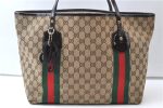 Auth GUCCI Jolie Web Sherry Line Tote Bag GG Canvas Enamel 211970 Brown 6644E Cheap