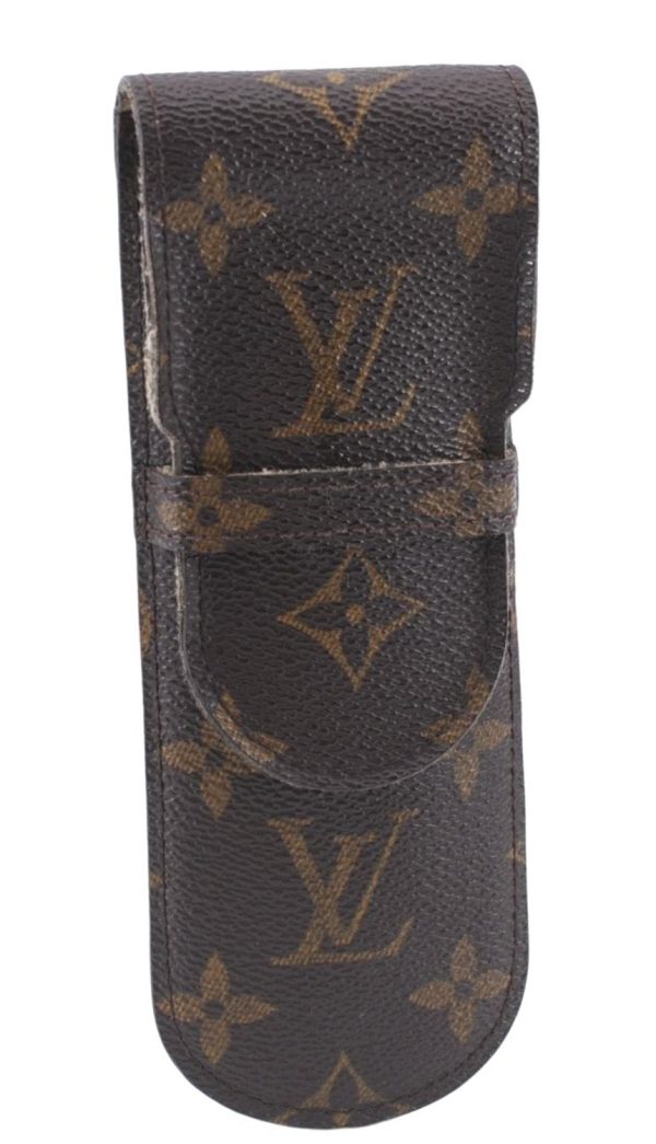 Authentic Louis Vuitton Monogram Etui Styro Pen Case M62990 LV 2696E For Sale