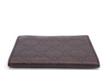 Authentic GUCCI Guccissima Card Case GG Leather 146230 Brown 3966E Fashion