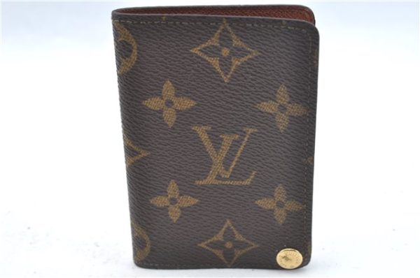 Auth Louis Vuitton Monogram Porte Cartes Credit Pression M60937 Card Case J6810 For Cheap