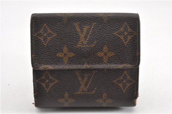 Authentic Louis Vuitton Monogram M61652 Porte Monnaie Billet Carte Credit 1555G Hot on Sale