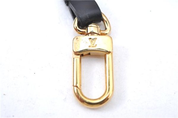 Authentic Louis Vuitton Leather Strap Black LV 6365B For Discount