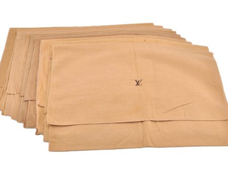 Authentic Louis Vuitton Dust Bag 10 Set Cotton Beige 17.9x14.4x0.2 LV 9872F For Discount