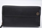 Authentic GUCCI Interlocking G Long Wallet Purse Leather 449397 Black Box 1491F Fashion