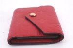 Auth Louis Vuitton Monogram Empreinte Portefeuille Victorine Wallet Red LV 0362F Hot on Sale