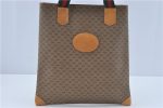 Auth GUCCI Web SherryLine Micro GG PVC Leather Shoulder Tote Bag Brown J2573 Cheap