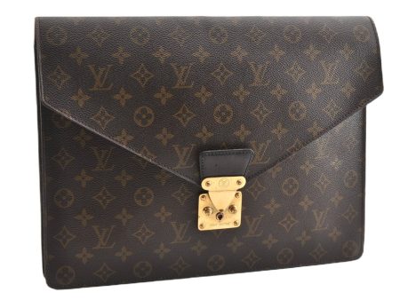 Authentic Louis Vuitton Monogram Porte Documents Senateur M53335 Briefcase 1205G Online now