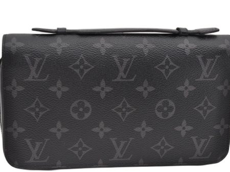 Authentic Louis Vuitton Monogram Eclipse Zippy XL Wallet Purse M61698 LV 9367E Supply