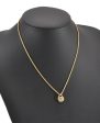 Authentic Christian Dior Gold Tone Chain Pendant Necklace CD 1377G Cheap