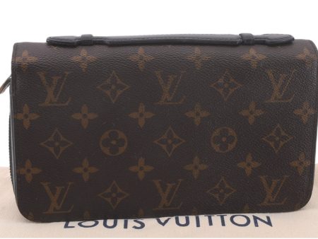 Authentic Louis Vuitton Monogram Macassar Zippy XL Wallet Purse M61506 LV 0345F Discount