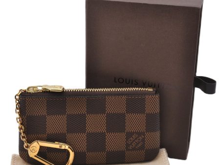 Authentic Louis Vuitton Damier Pochette Cles Coin Purse Case N62658 LV Box 9008E Hot on Sale