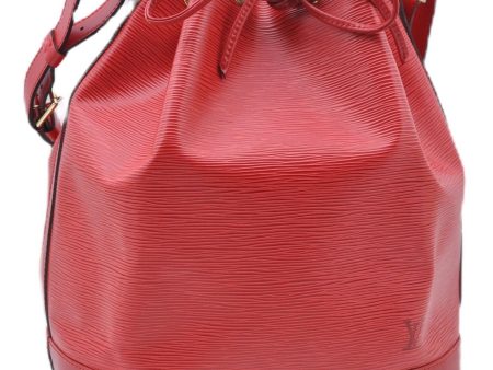 Authentic Louis Vuitton Epi Noe Shoulder Drawstring Bag Red M44007 LV J5508 Online Hot Sale