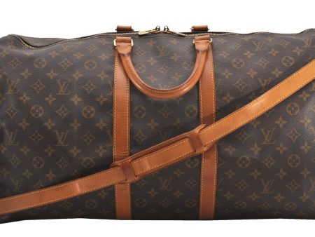 Authentic Louis Vuitton Monogram Keepall Bandouliere 55 M41414 Boston Bag 8670F Cheap