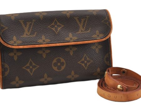 Auth Louis Vuitton Monogram Pochette Florentine Pouch Waist Bag M51855 LV 8810F Cheap