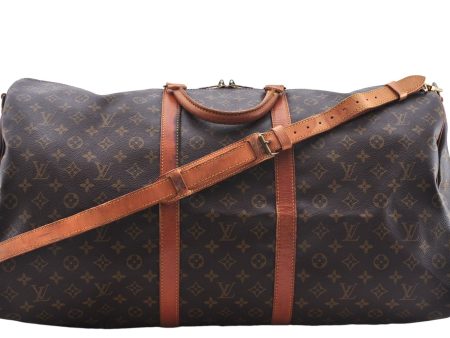 Authentic Louis Vuitton Monogram Keepall Bandouliere 60 M41412 Boston Bag 3686E Online Sale