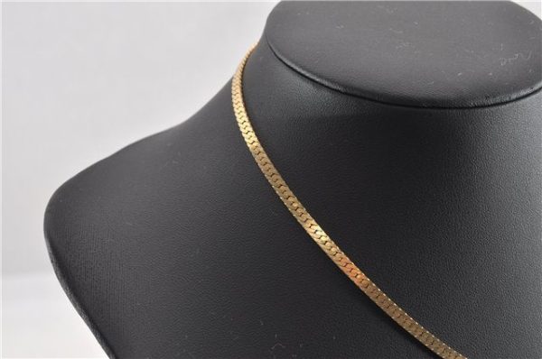 Authentic GIVENCHY Vintage Chain Necklace Gold Tone 1646G For Sale