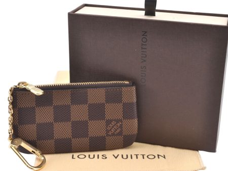 Authentic Louis Vuitton Damier Pochette Cles Coin Case Purse N62658 LV Box J2356 Fashion