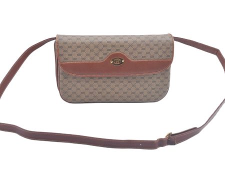 Auth GUCCI Micro GG PVC Leather Shoulder Cross Body Bag Purse Brown Junk 0858G Hot on Sale