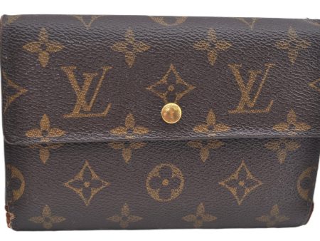 Authentic Louis Vuitton Monogram Porte Tresor Etui Papier Wallet M61202 LV J7475 Cheap