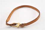 Auth Louis Vuitton Leather Strap For Pochette Accessoires Beige 13.8  LV 1263G Hot on Sale