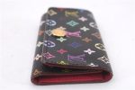 Auth Louis Vuitton Monogram Multicolor Multicles 4 Key Case M93732 Black 0355F Fashion