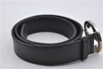 Authentic GUCCI Interlocking G Belt Leather Size 90cm 35.4  114876 Black 7160E For Sale