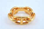 Authentic HERMES Scarf Ring Circle Design Gold Tone J7493 Online Hot Sale