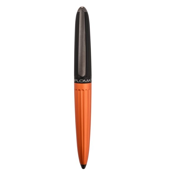 Diplomat Aero 14K Gold Fountain Pen - Black Orange Online Sale