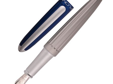 Diplomat Aero 14K Gold Fountain Pen - Blue Silver Online